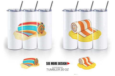 Tumbler Beach Towel Sublimation artnoy 