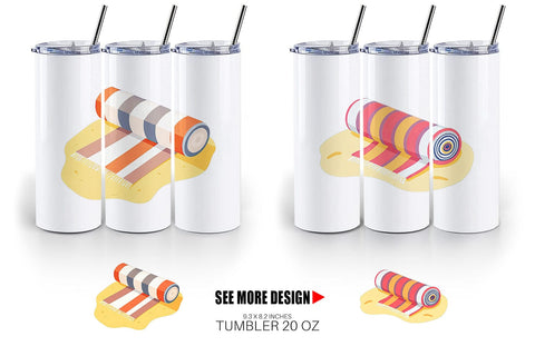 Tumbler Beach Towel Sublimation artnoy 