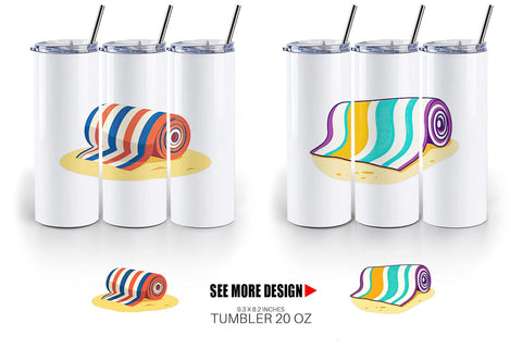 Tumbler Beach Towel Sublimation artnoy 