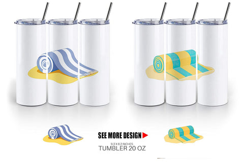 Tumbler Beach Towel Sublimation artnoy 
