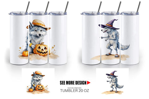 Tumbler Beachy Werewolf Howls Sublimation artnoy 