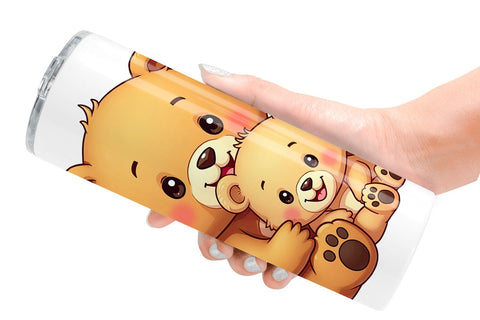 Tumbler Bear Mother's Day Sublimation artnoy 