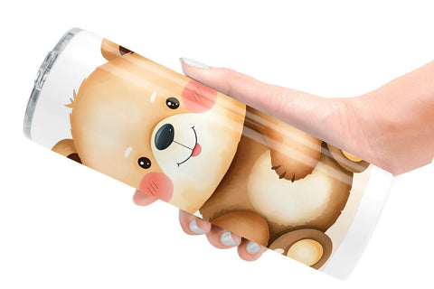 Tumbler Bear Wildlife Sublimation artnoy 