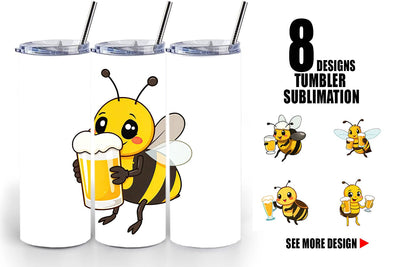 Tumbler Bee Beer Day Sublimation artnoy 