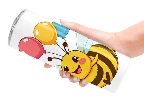 Tumbler Bee with Balloons Sublimation artnoy 