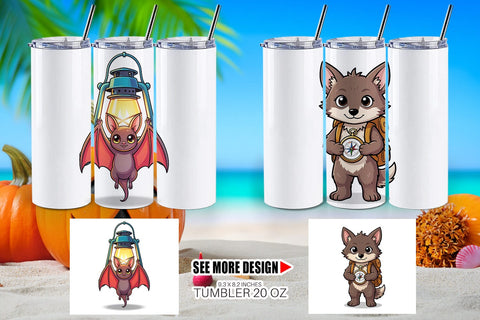 Tumbler Big Eye Summerween Camping Sublimation artnoy 