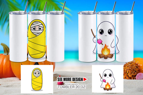 Tumbler Big Eye Summerween Camping Sublimation artnoy 