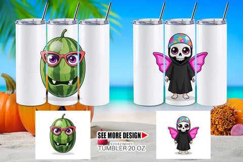 Tumbler Big Eye Summerween Pool Party Sublimation artnoy 