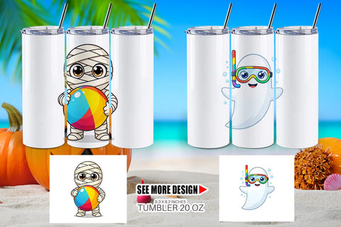 Tumbler Big Eye Summerween Pool Party Sublimation artnoy 