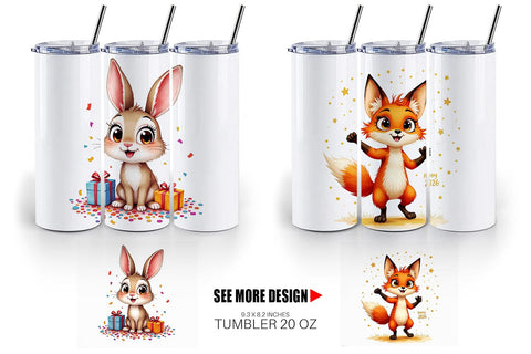 Tumbler Big-Eyed New Year's Animal Party 2026 Sublimation artnoy 