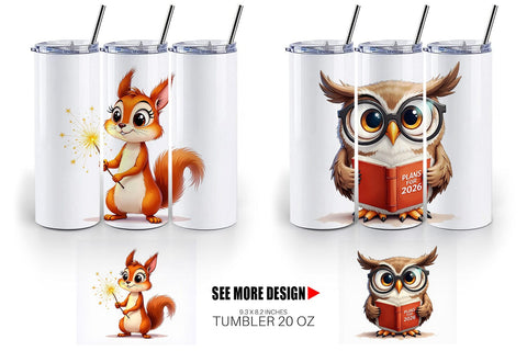 Tumbler Big-Eyed New Year's Animal Party 2026 Sublimation artnoy 