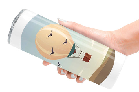 Tumbler Bird Hot Air Balloon Sublimation artnoy 
