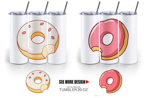 Tumbler Bitten Donut Sublimation artnoy 