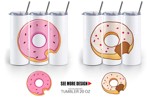 Tumbler Bitten Donut Sublimation artnoy 