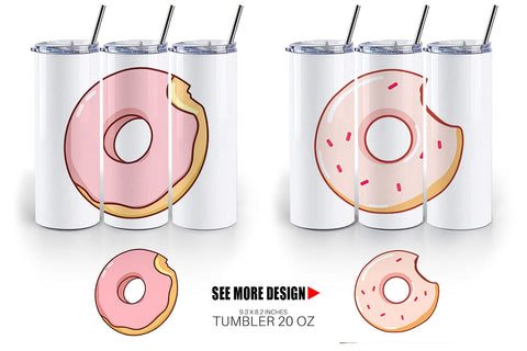 Tumbler Bitten Donut Sublimation artnoy 