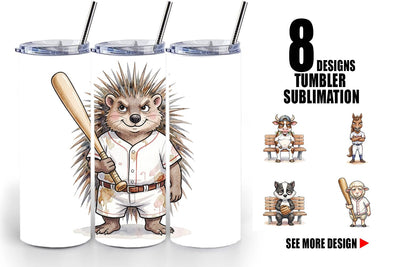 Tumbler Bitter Benchwarmer Sarcastic Animal Sublimation artnoy 