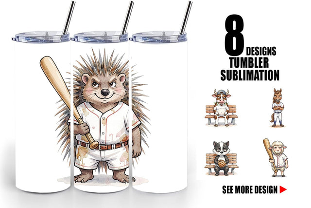 Tumbler Bitter Benchwarmer Sarcastic Animal Sublimation artnoy 
