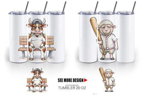 Tumbler Bitter Benchwarmer Sarcastic Animal Sublimation artnoy 