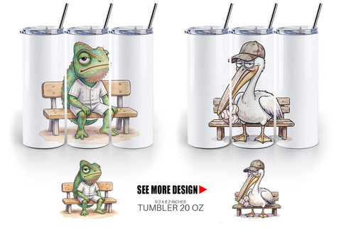 Tumbler Bitter Benchwarmer Sarcastic Animal Sublimation artnoy 