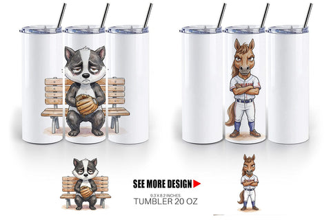 Tumbler Bitter Benchwarmer Sarcastic Animal Sublimation artnoy 