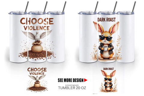 Tumbler Bitter Coffee Goth Sarcastic Quotes Sublimation artnoy 