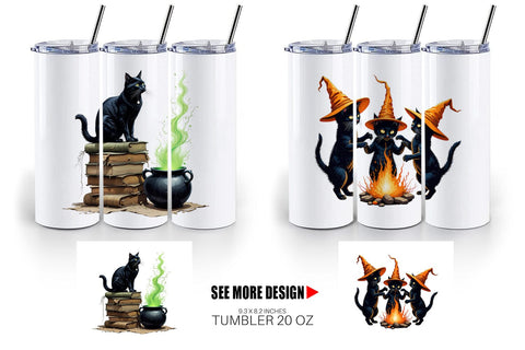 Tumbler Black Cat Sublimation artnoy 