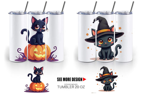 Tumbler Black Cats Sublimation artnoy 