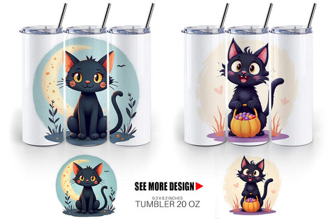Tumbler Black Cats Sublimation artnoy 