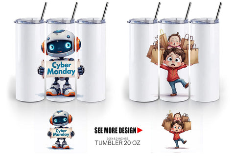 Tumbler Black Friday Frenzy Sublimation artnoy 