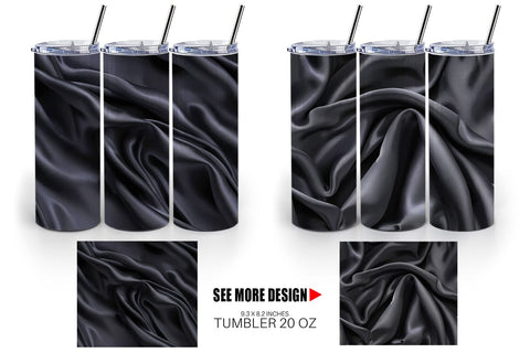 Tumbler Black Silk Pattern Sublimation artnoy 