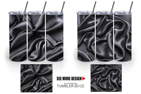 Tumbler Black Silk Pattern Sublimation artnoy 