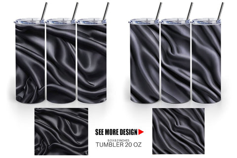 Tumbler Black Silk Pattern Sublimation artnoy 