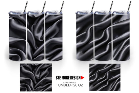 Tumbler Black Silk Pattern Sublimation artnoy 