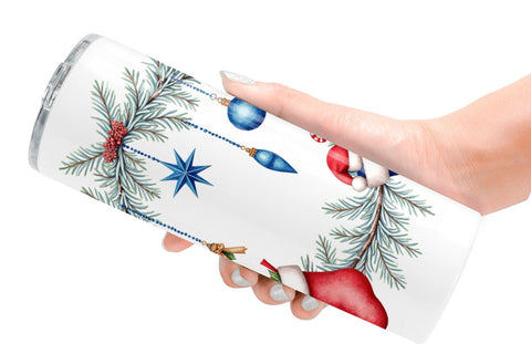 Tumbler Blue Christmas Sublimation artnoy 