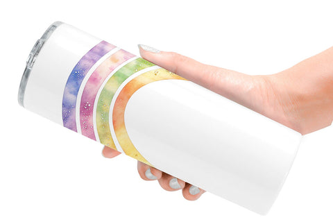Tumbler Boho Rainbow Abstract Sublimation artnoy 