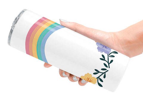 Tumbler Boho Rainbow Pastels Sublimation artnoy 