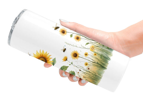 Tumbler Boho Sunflowers Sublimation artnoy 