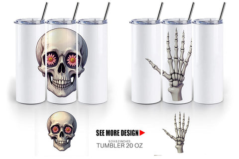Tumbler Bone Motifs Sublimation artnoy 