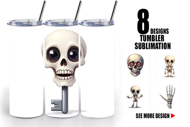 Tumbler Bone Motifs Sublimation artnoy 