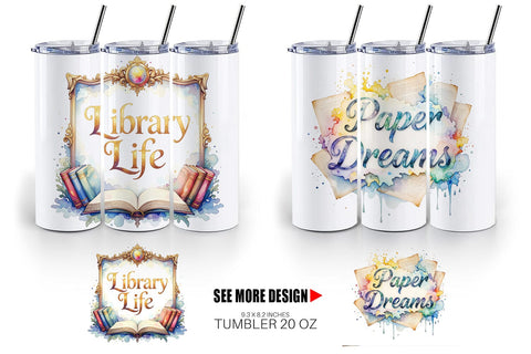 Tumbler Bookworm Quotes Sublimation artnoy 