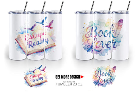 Tumbler Bookworm Quotes Sublimation artnoy 