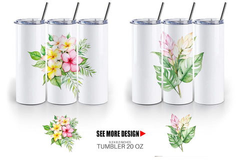 Tumbler Botanical Bloom Sublimation artnoy 