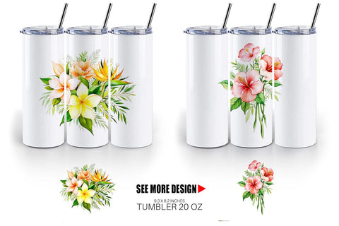 Tumbler Botanical Bloom Sublimation artnoy 