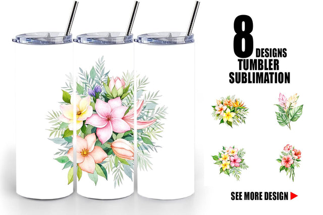 Tumbler Botanical Bloom Sublimation artnoy 