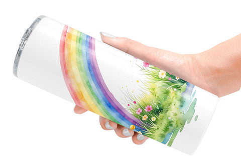 Tumbler Botanical Boho Rainbow Sublimation artnoy 