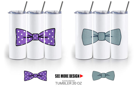 Tumbler Bowtie Sublimation artnoy 
