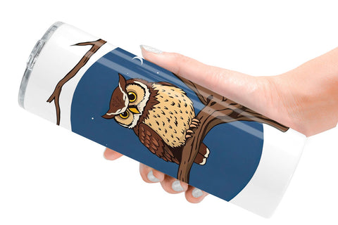 Tumbler Branch Owl Sublimation artnoy 