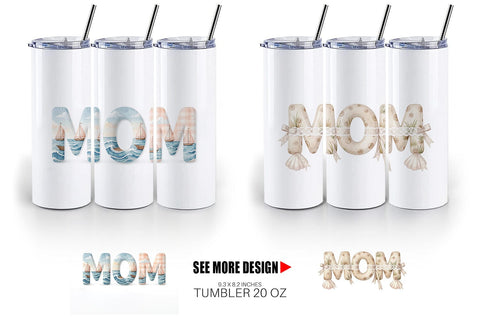 Tumbler Breezy Coastal MOM Nautical Sublimation artnoy 