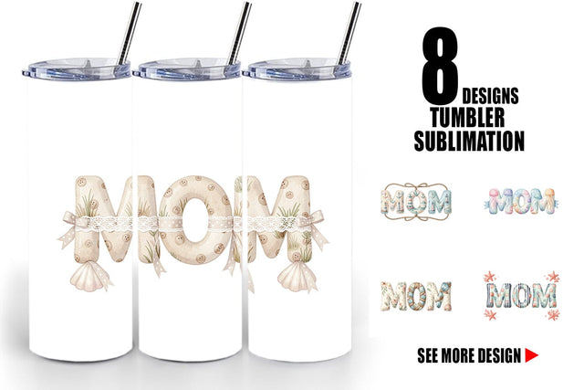 Tumbler Breezy Coastal MOM Nautical Sublimation artnoy 
