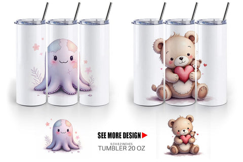 Tumbler Broken Plushie Spirits Sublimation artnoy 